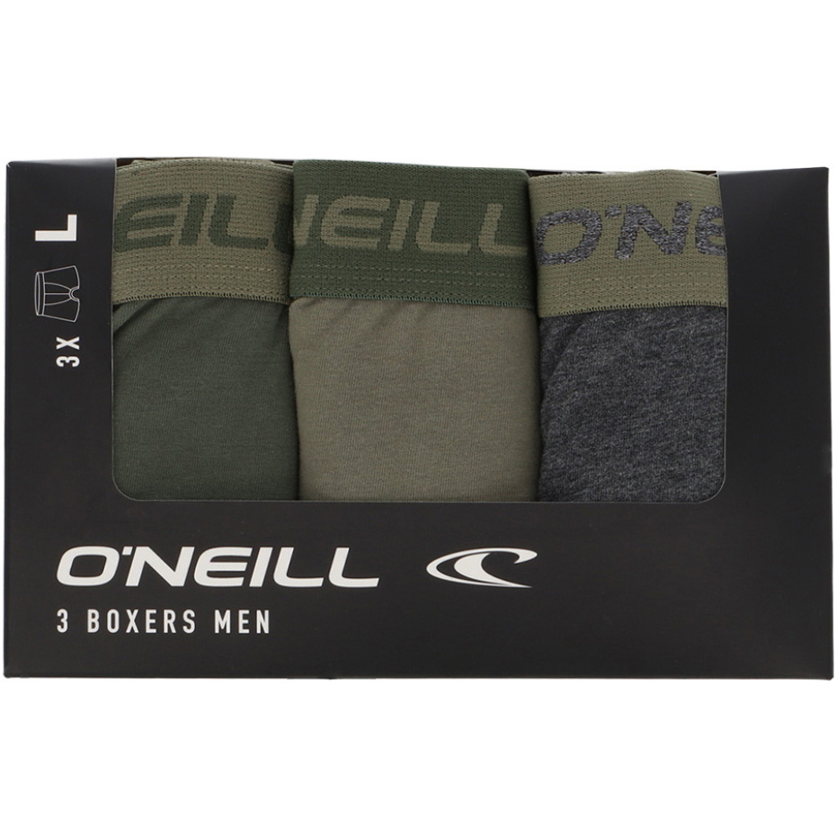 2025 O'Neill Herre Boksershorts Uni 3-Pack 900003 - Green / Anthracite Mel